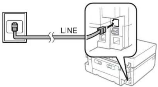 EPSON Expression Premium XP-810 - Connect a phone cable leading from a telephone wall jack to the LINE port. - 1