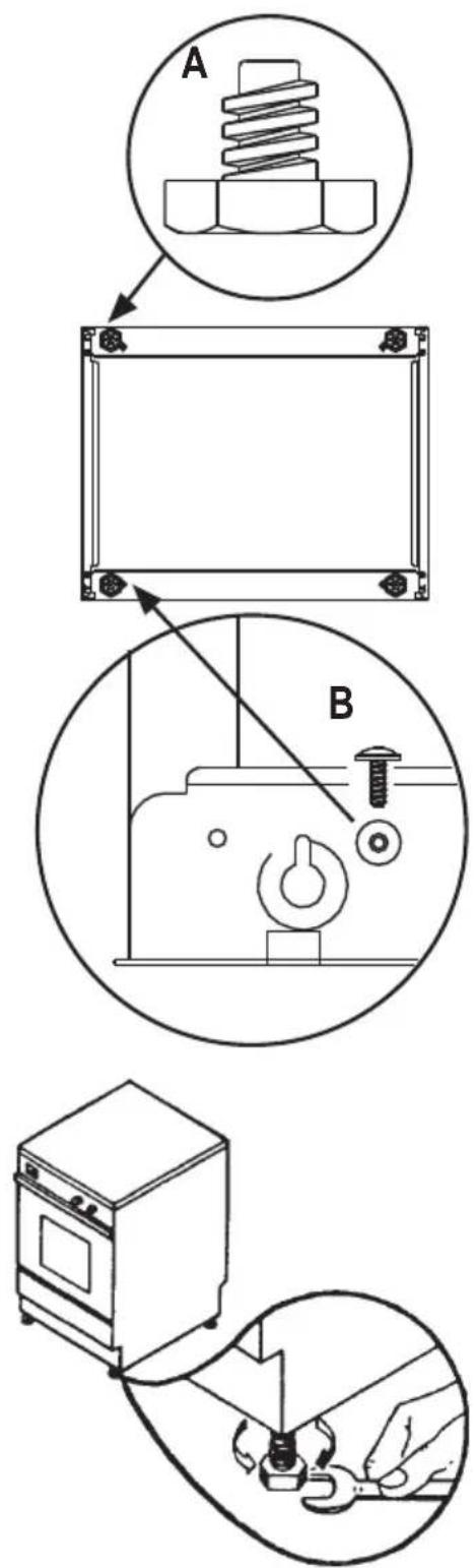 ROSENLEW RKL601 - Nivåjustera spisen - 1