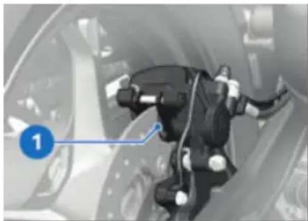 BMW F 450 GS (2025) - Kontrollera bromsbeläggstjocklek bak - 1