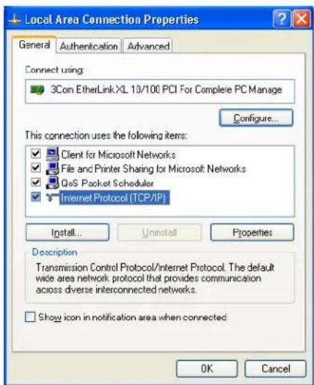MOTOROLA SBG1000 - Configuring TCP/IP in Windows XP - 6