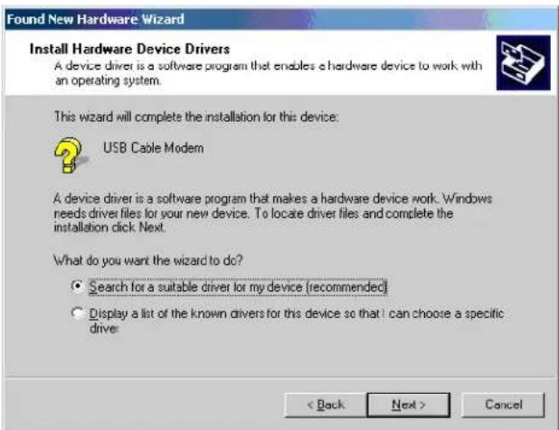 MOTOROLA SBG1000 - Setting Up a USB Driver in Windows 2000 - 2
