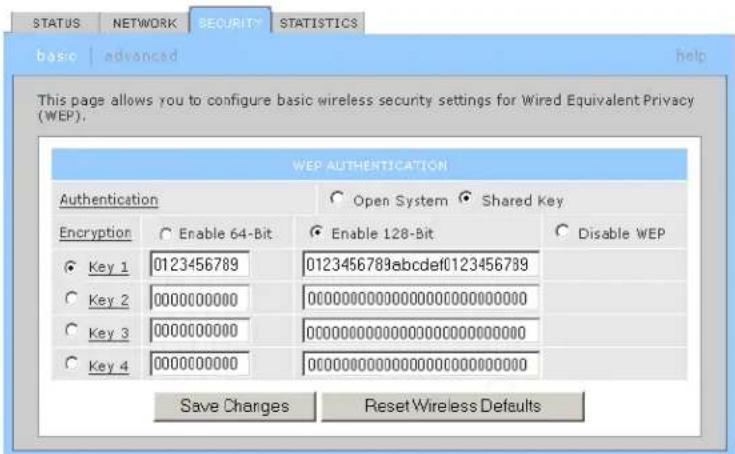 MOTOROLA SBG1000 - Wireless > SECURITY — basic Page - 2