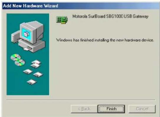 MOTOROLA SBG1000 - Setting Up a USB Driver in Windows Me - 2