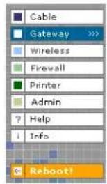 MOTOROLA SBG1000 - Gateway > LAN — nat config Page - 1