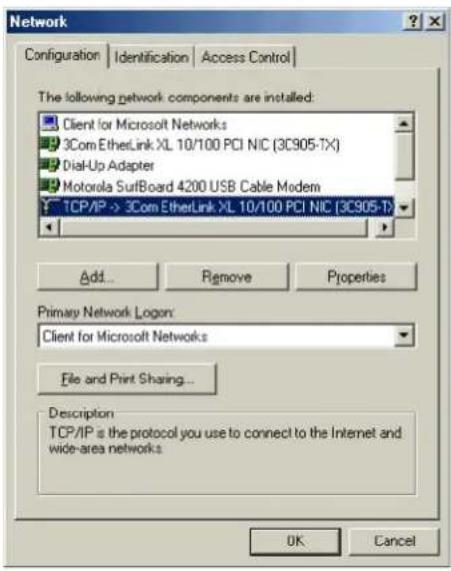MOTOROLA SBG1000 - Adding a Printer in Windows 98 or Windows Me - 3