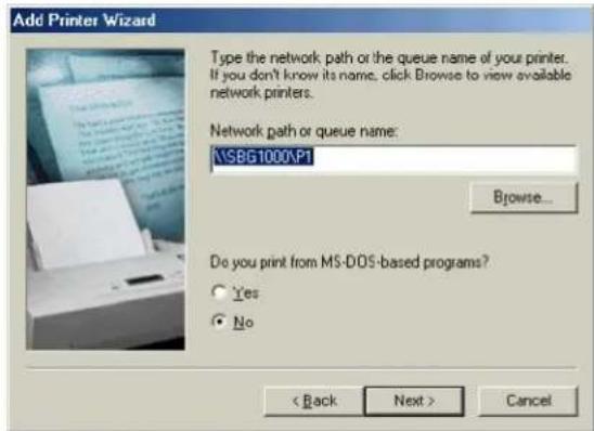 MOTOROLA SBG1000 - Adding a Printer in Windows 98 or Windows Me - 9