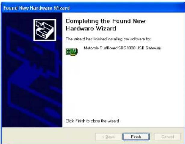 MOTOROLA SBG1000 - Setting Up a USB Driver in Windows XP - 2