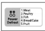 SAMSUNG CE116 - Using the Power Defrost Feature - 2