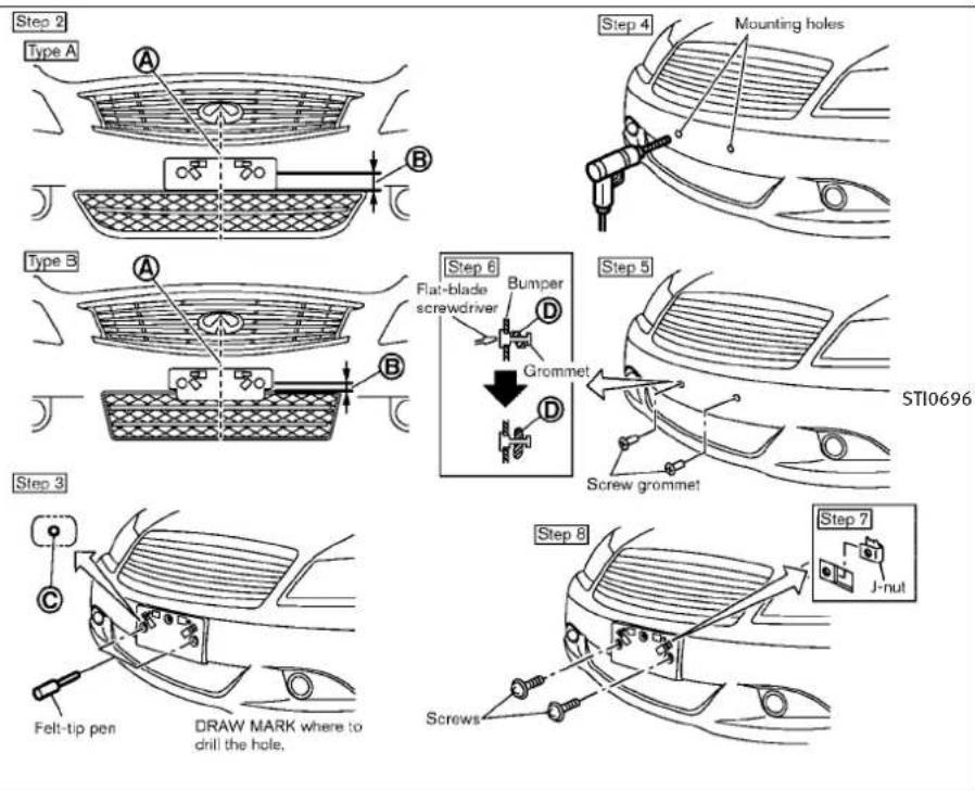 INFINITI Q60 Coupe (2010) - INSTALLINGFRONTLICENSEPLATE - 1