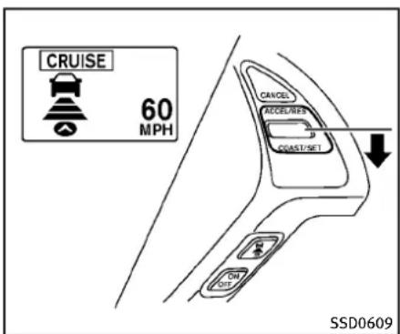 INFINITI Q60 Coupe (2012) - Operatingvehicle-to-vehicledistancecontrolmode - 1
