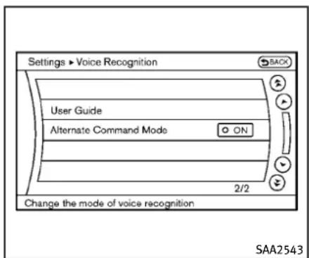 INFINITI Q60 Coupe (2012) - ActivatingAlternateCommand Mode - 1