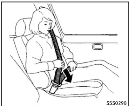 INFINITI Q60 Coupe (2012) - Fasteningtheseatbelts - 1