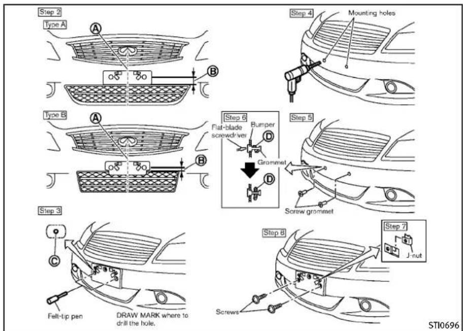 INFINITI Q60 Coupe (2012) - INSTALLINGFRONTLICENSEPLATE - 1