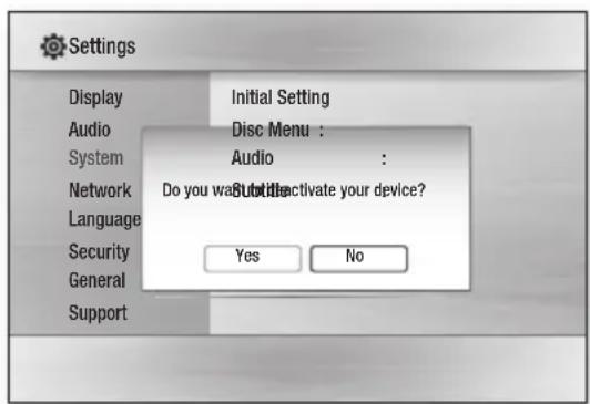 SAMSUNG HT-HD910HD - DivX(R) Deactivation - 1