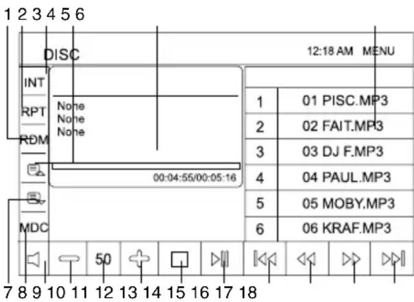 HYUNDAI H-CMMD4059 - MP3/DivX/JPEG disc touch interface - 1