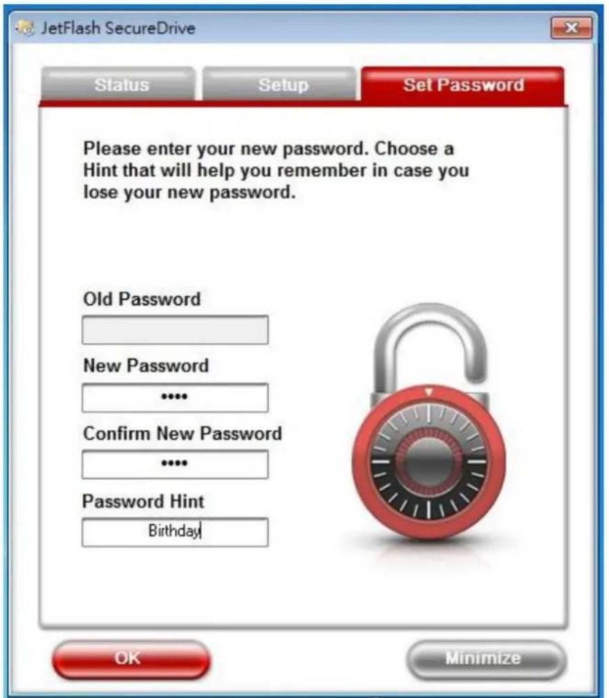 TRANSCEND JetFlash elite 620 - Creating a Private Zone and Setting a Password - 2