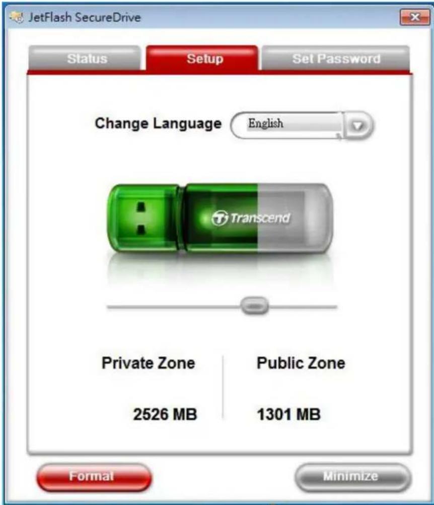 TRANSCEND JetFlash elite 620 - Resizing Your Private Zone - 1