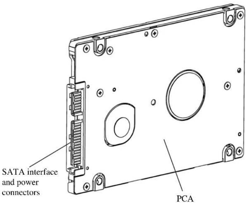 SATA interface and power connectors PCA