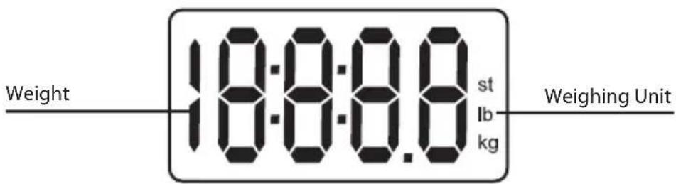 Weight 18:00:00 st lb kg Weighing Unit