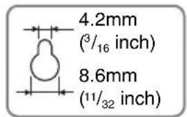 4.2mm (³/₁₆ inch) 8.6mm (¹¹/₃₂ inch)