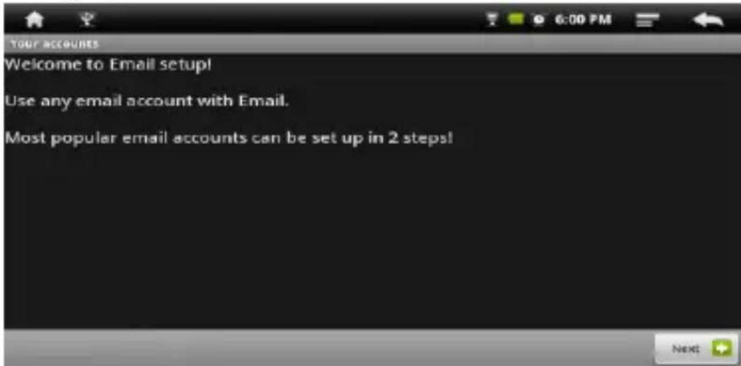 Aluratek AEBK08FB - Setting Up Email Accounts - 1