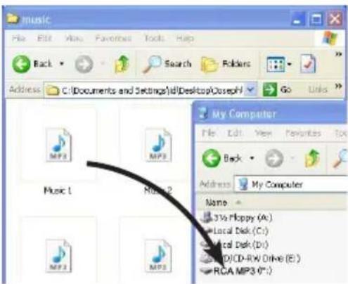 AUDIOVOX TH1814 - To copy files in Windows XP, Windows Vista or Windows® 7: - 1