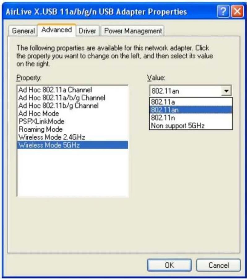 AIRLIVE X.USB - Example2: Put USB to connect only with 5GHz network - 1