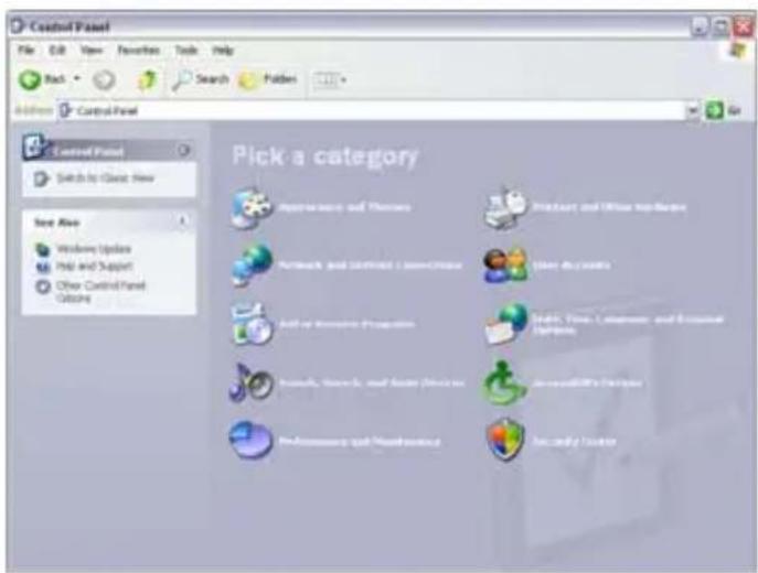 Control Panel File Edit View Favorites Tools Help Back Search Favorites Address Control Panel Control Panel Switch to Close New New Also Windows Update Help and Support Other Control Panel Options Pick a category Add Features and Features Product and Office Properties Networks and Controls & Internet Services Edit Devices Add or Remove Properties Tools, Fees, Laptops, and External Systems Products, Services, and Audio Devices Sales and Marketing Products Product and Software Security Features