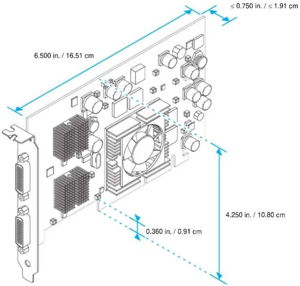 ≤ 0.750 in. / ≤ 1.91 cm 6.500 in. / 16.51 cm 4.250 in. / 10.80 cm 0.360 in. / 0.91 cm