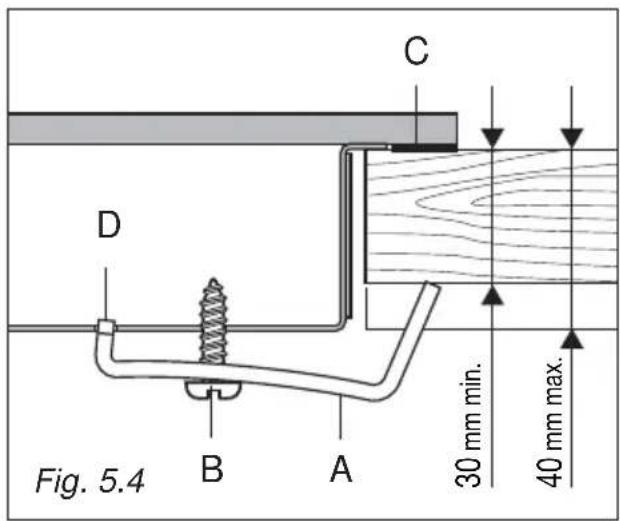 CDA HVC75SS - FASTENING THE COOKTOP - 1