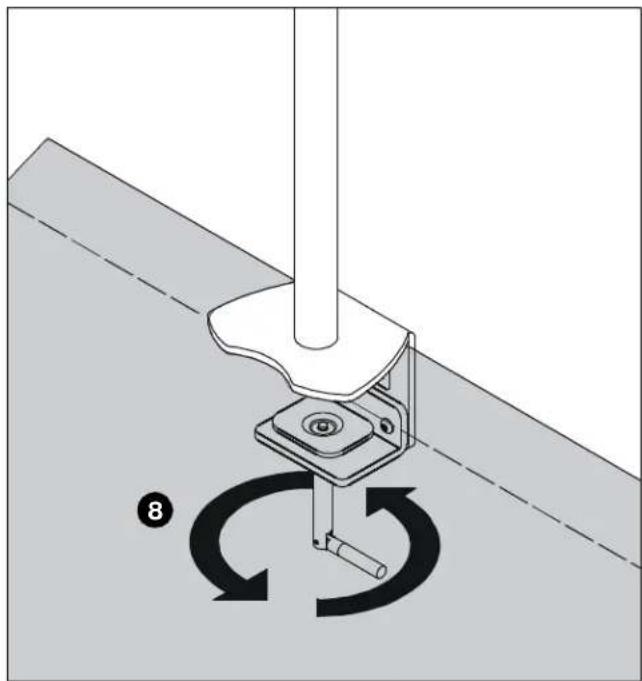 Chief KTC230B - Desk Clamp Installation - 4