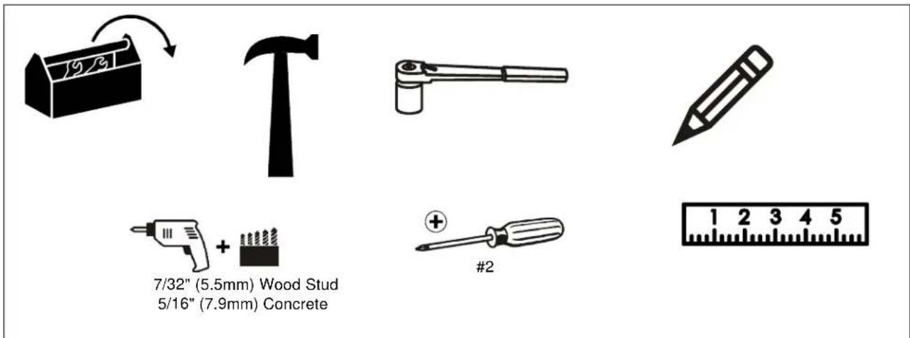 7/32" (5.5mm) Wood Stud 5/16" (7.9mm) Concrete #2