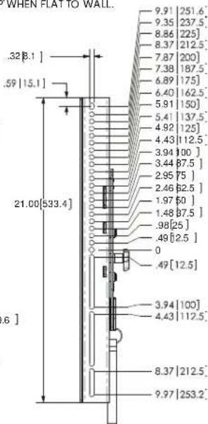WHEN PLAT TO WALL. .32 [8.1] .59 [15.1] 21.00 [533.4] 6 ]