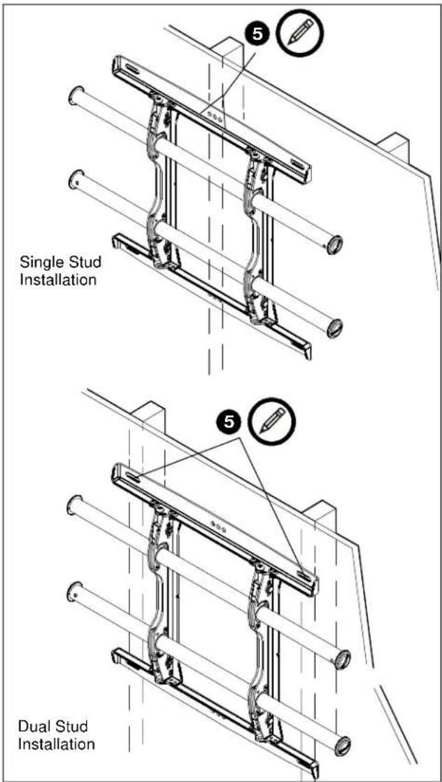 Single Stud Installation Dual Stud Installation