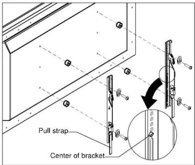 Pull strap Center of bracket