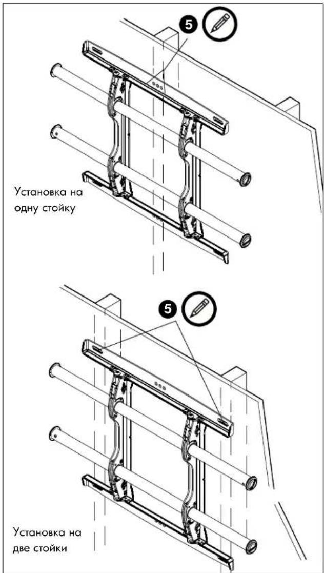 Установка на одну стойку Установка на две стойки