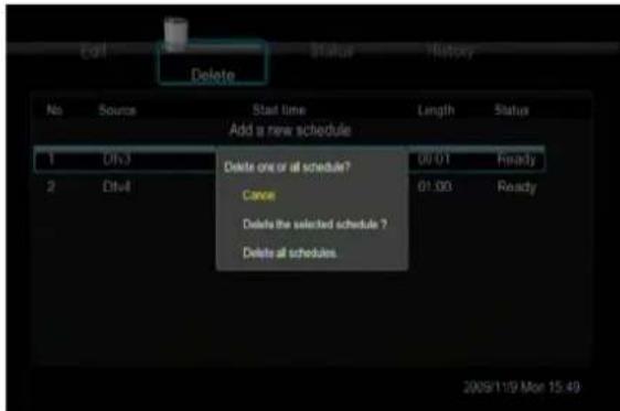 Fantec 16242 - Delete Schedule - 1