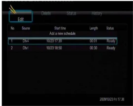Fantec 16242 - Create a New Schedule - 1