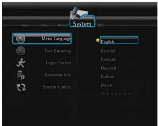 Fantec 16242 - Menu Language - 1