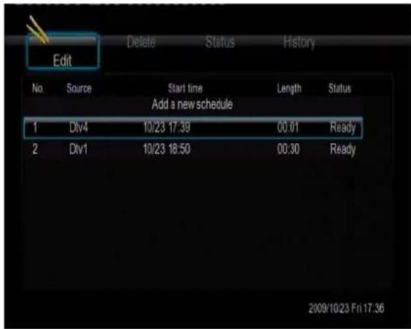 Fantec 16242 - Edit Schedule - 1