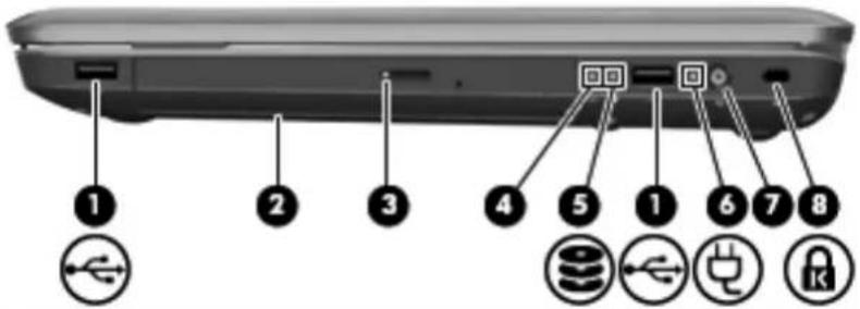 HP Pavilion dv6-3085ea - Right-side components - 1