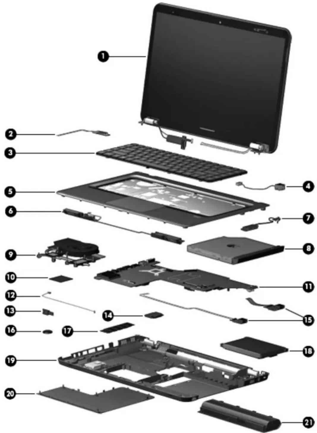 HP Pavilion dv6-3085ea - Service tag - 2