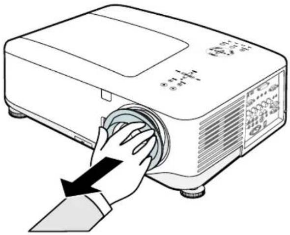 NEC NP4001-07ZL - Removing the Existing Lens From the Projector - 1