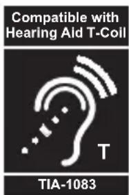 Compatible with Hearing Aid T-Coil TIA-1083