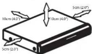PHILIPS DVP3166X - Space for ventilation - 1