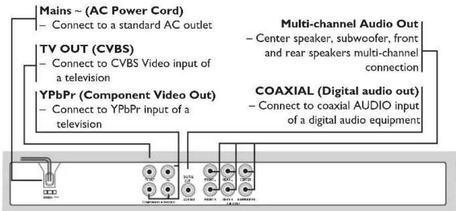 PHILIPS DVP3166X - Front and Rear Panels - 2