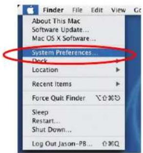 System Preferences... Dock Location Recent Items Force Quit Finder Sleep Restart... Shut Down... Log Out Jason-PB... 0:36Q