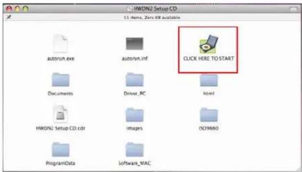 HWDN2 Setup CD 11 items, Zins KB Available autorun.exe autorun.inf CLICK HERE TO START Documents Driver_PC html HWDN2 Setup CD.cdr images ISO9860 ProgramData Software_MAC