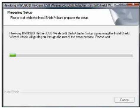 Hawung HIVU900 HiGain USB Wireless-DiD Adapter - InstallShield Wizard Preparing Setup Please wait while the InstallShield Wizard prepare the setup. Hawung HIVU900 HiGain USB Wireless-DiD Adapter Setup is preparing the InstallShield Wizard, which will guide you through the rest of the setup process. Please wait. InstallShield Cancel