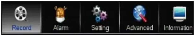 Record Alarm Setting Advanced Information